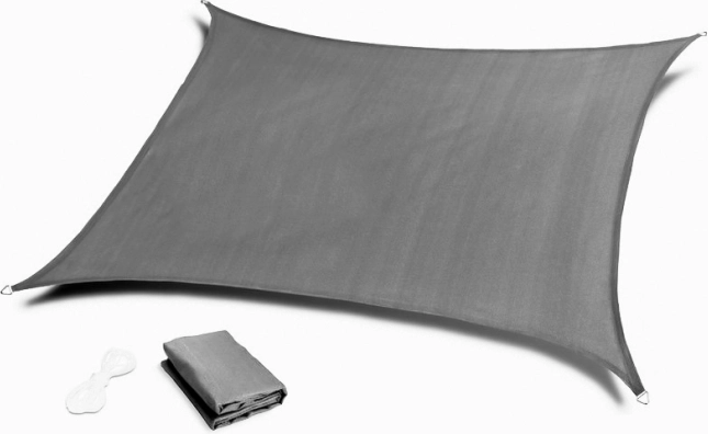 Quadratisches beiges Sonnensegel mit wasserdichtem Baldachin ModernHome – 3 x 3 m