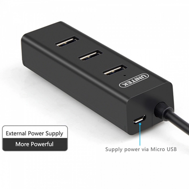 Splitter 4x USB 3.0; BC1,2; ZWART