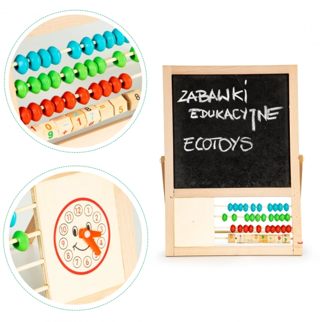 Whiteboard met magnetische cijfers en telraam