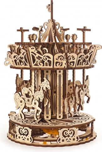 Houten mechanische draaimolen UGEARS 3D-puzzel