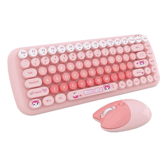 Ensemble sans fil clavier et souris MOFII Candy – Růžová