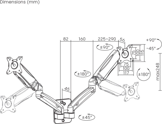 Wide range of motion and precise positioning