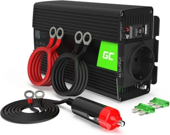 spanningsomvormer green cell 12v naar 230v 300 w (gemodificeerde sinusgolf)
