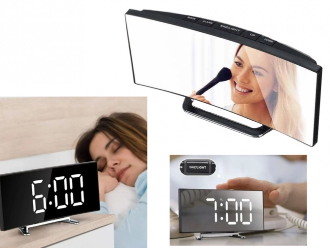 Digitaler Wecker mit LCD Display und Thermometer