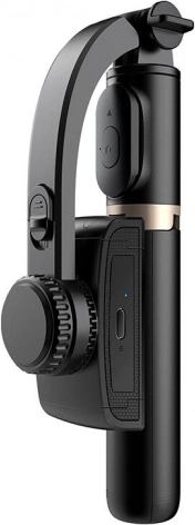 Gimbal en statief met LED-licht APEXEL Q08d (zwart)