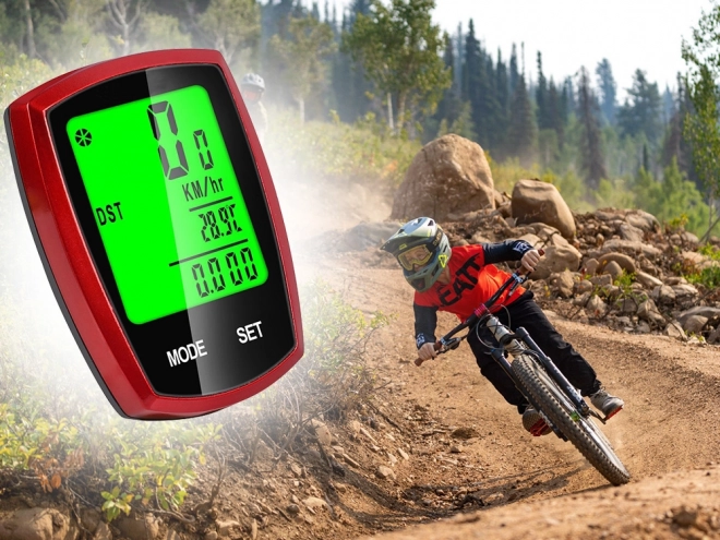 Draadloze waterdichte snelheidsmeter met LCD-scherm voor fiets