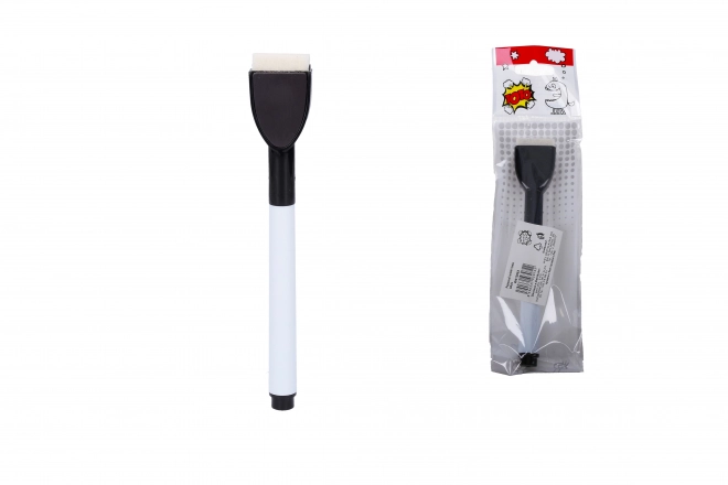 Whiteboardmarker met mini wisser - zwart