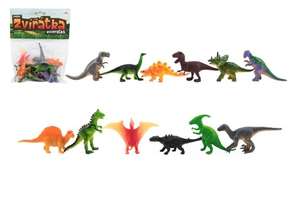 Mini dino's – plastic figuren 6-7 cm, 12 stuks