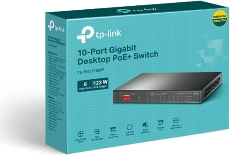 8× PoE+ avec un budget total de 123 W