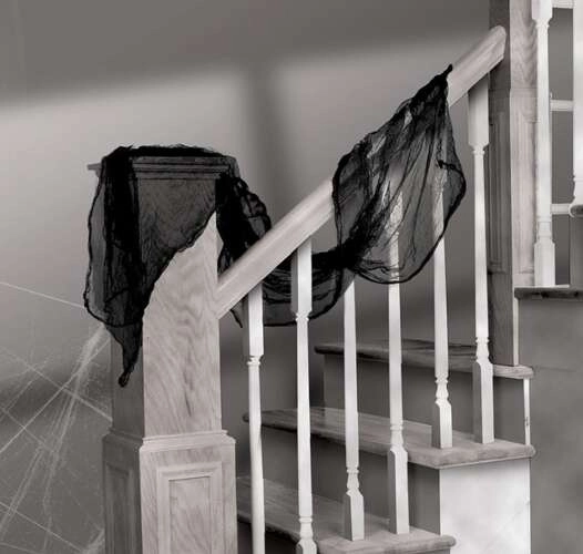 Halloweendecoratie spinnenweb 198 x 76 cm