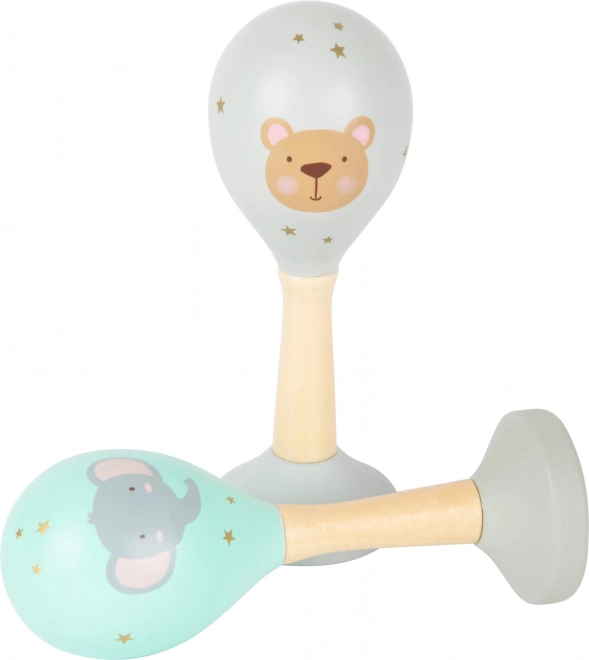 Small Foot Houten Rumbakogel Pastel set van 2 stuks