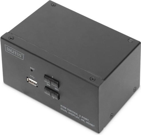2-poorts KVM-switch HDMI voor twee monitoren 4K 30 Hz
