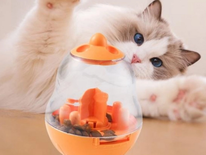 Interactieve snackdispenser voor honden