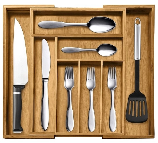 Organisateur de cuisine en bambou pour tiroir Ruhha 19189