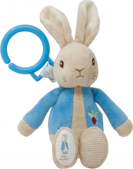 Wind-up plush bunny PETER RABBIT with hanging ring