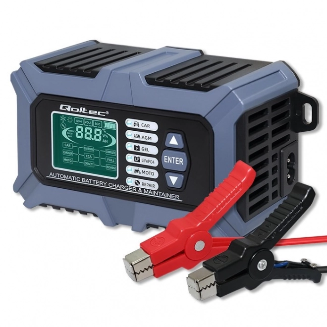 Intelligente microprocessorgestuurde oplader met batterijtester en herstelmodus 12V | 6A | LCD | AGM LiFePO4 GEL batterijoplader