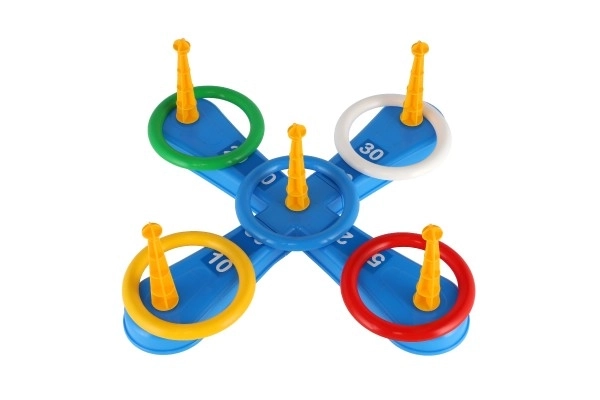Ring Toss Game with Cross and Baskets