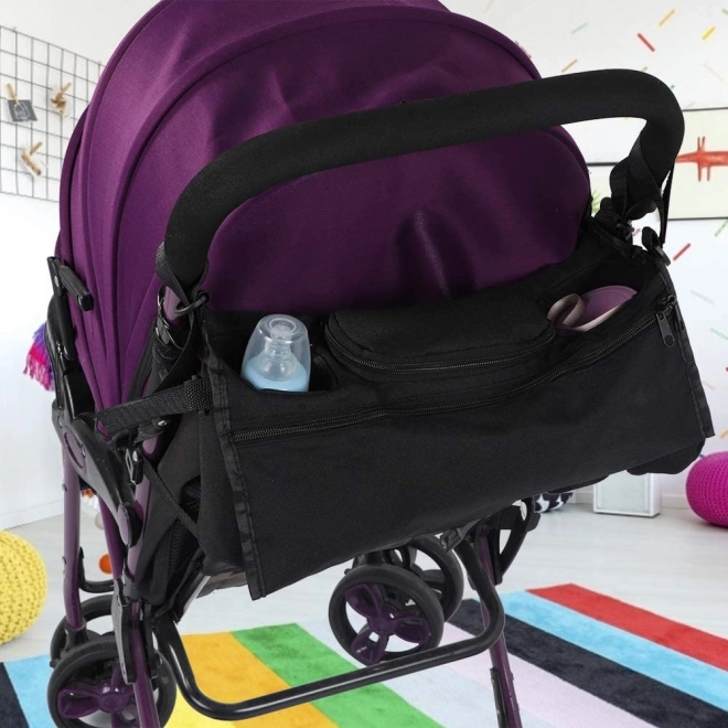 Organizer für Kinderwagen für Flaschen in grauer Farbe – Schwarz