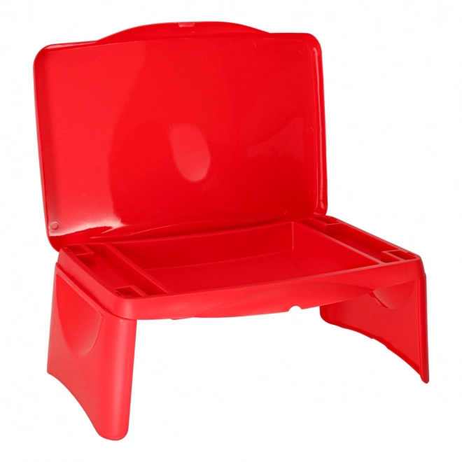Kinderautotafel met opbergruimte rood