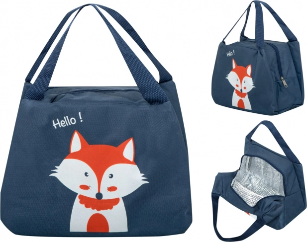Insulated lunch bag with fox motif – Orange
