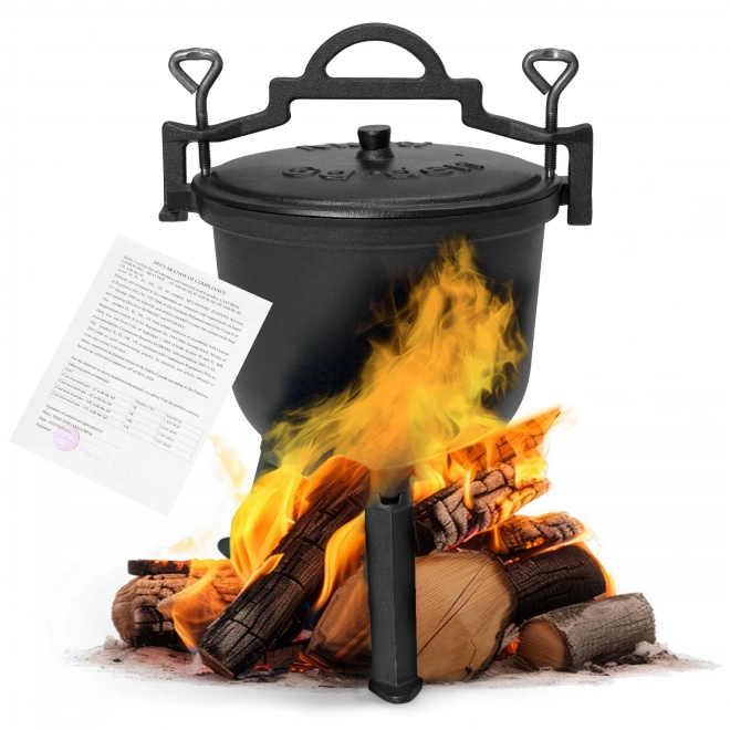 Cast Iron Cauldron 8L on Tripod MultiGarden