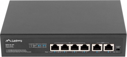 Switch Lanberg 4x PoE+ avec 2 ports uplink
