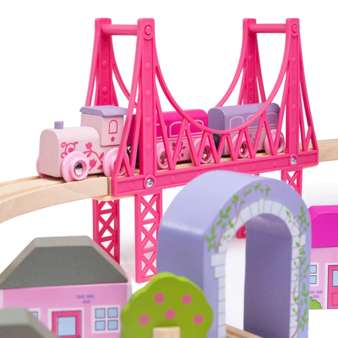 Bigjigs Rail Houten grote prinsessenspoorbaan