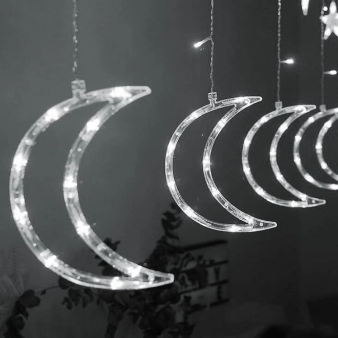 Decoratieve LED-lichten in de vorm van de maan en sterren