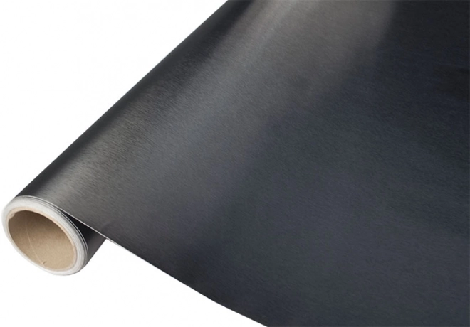 Schwarze gebürstete metallische selbstklebende Folie