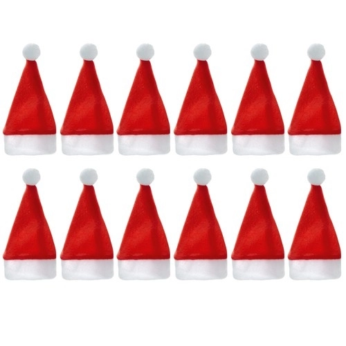 Weihnachtliche Besteckhüllen mit Nikolausmütze