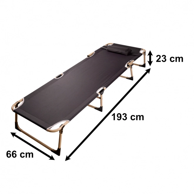 Faltbares graues Campingbett