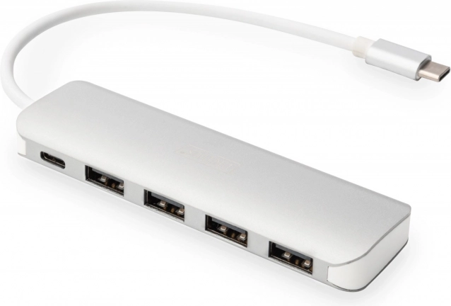 Hub USB‑C 4× USB 3.0 avec Power Delivery, en aluminium