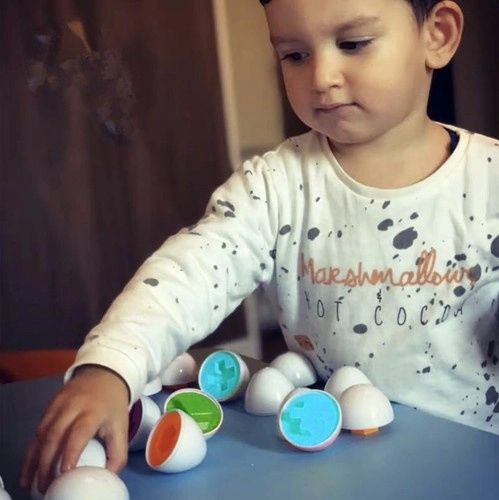 Kinderpuzzel Eieren 12 stuks Kruzzel 22674