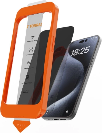 TORRAS Install Master Tempered Glass for iPhone 16