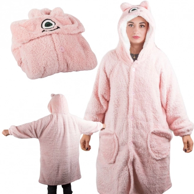 Warm oversized hoodie blanket with hood