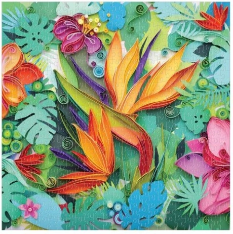 Colorful tropical motif