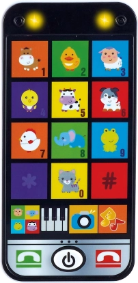 Interactive kids’ smartphone with lights and sounds, 6.5 × 13.5 cm
