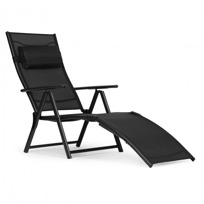 Tuin- en strandligstoel, opvouwbaar, verstelbare rugleuning, stalen constructie. ModernHome