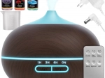 Ultrasonic Aroma Diffuser and Humidifier 400 ml with LED, Ionization and Remote Control