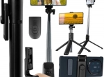 Selfie-Stick und Tischstativ 2-in-1 mit Bluetooth und Fernbedienung