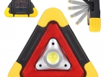 Warning triangle with LED flashlight and power bank