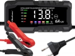 Microprocessor Charger 12 V 6 A with Repair Function for AGM, GEL and LiFePO4 Batteries with LCD