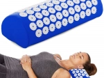 Blaues Akupressur-Massagekissen für Nacken und Rücken