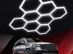 Éclairage LED hexagonal en panneaux 257 × 244 cm, 280 W, 6500K – pour garage, atelier et maison