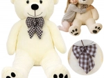 Plüschbär Kruzzel XL 146 cm ecru mit Schleife