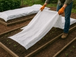 Textile de jardin non tissé hiver/printemps 1,1 × 10 m blanc 30 g/m²
