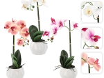Fleur artificielle d’orchidée, assortiment 3 couleurs, 42 cm