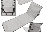 Faltbare Strandmatte mit Rückenlehne 2-in-1 grau mit Tasche