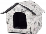 Textiel huisje voor honden en katten, maat L, beige