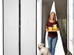 Magnetisches Tür-Insektenschutznetz mit Klettverschluss, zuschneidbar